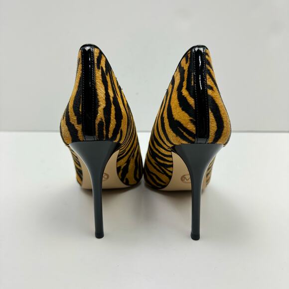 NEW MICHAEL Michael Kors Parker Tiger Print Calf Hair and Leather High Heel Pump - Picture 6 of 12